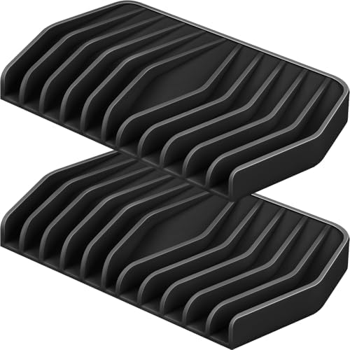 SAISN Silicone Soap Dish for Shower Black