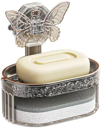 Butterfly Suction Cup Soap Dish - Gray