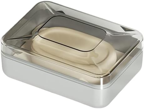 ZEXKENS PET Soap Dish with Drain Rack and Lid 1