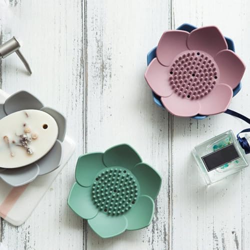 Curfair Silicone Soap Dish with Anti-Slip Base