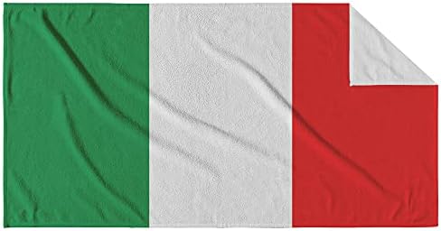 Italian Flag Microfiber Beach Towel - 30x60 inches Soft Quick Dry