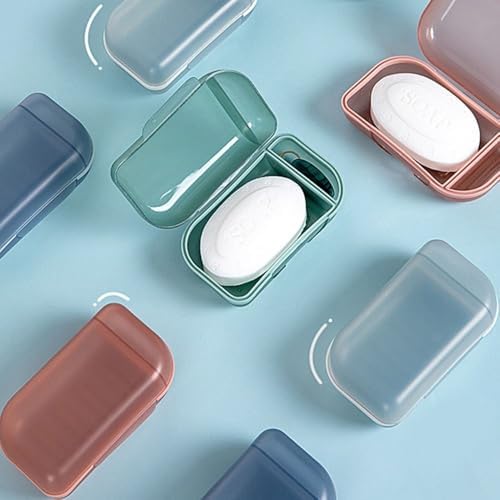 Square Soap Box with Lid for Travel and Bathroom Use
