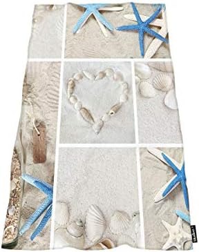Moslion Comfy Bath Towels with Starfish Design 64x32 Inches