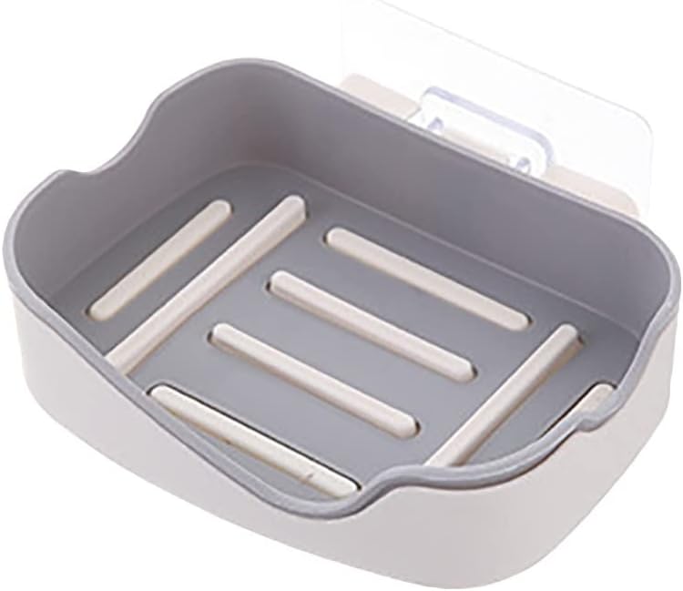 Wall-Mounted Plastic Soap Holder with Drainage