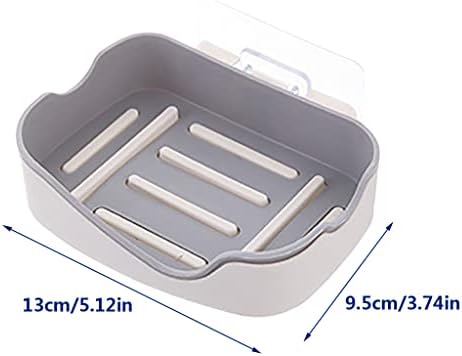 Wall-Mounted Plastic Soap Holder with Drainage