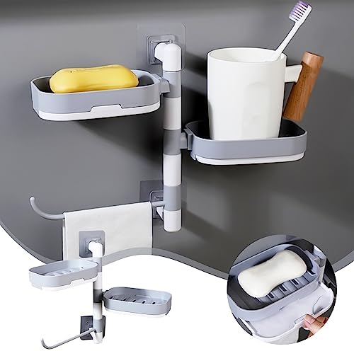 Self Draining Soap Dish for Shower Bathroom and Kitchen Sink