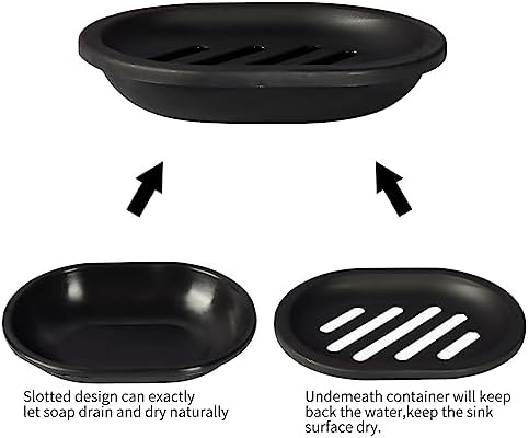 Topsky 4pcs Soap Dish with Drip Tray and Drain