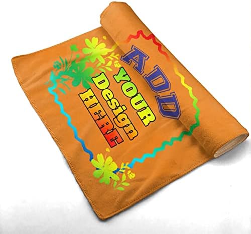 Custom Beach Towels 12x275in with Picture Text Logo
