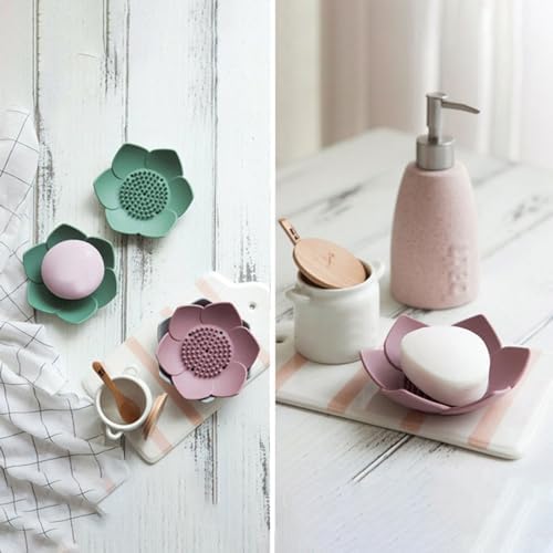 Curfair Silicone Soap Dish with Anti-Slip Base