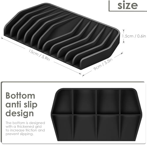 SAISN Silicone Soap Dish for Shower Black