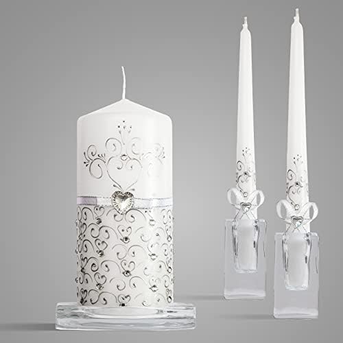 VABA Unity Candles 3 Pcs Wedding Ceremony Set