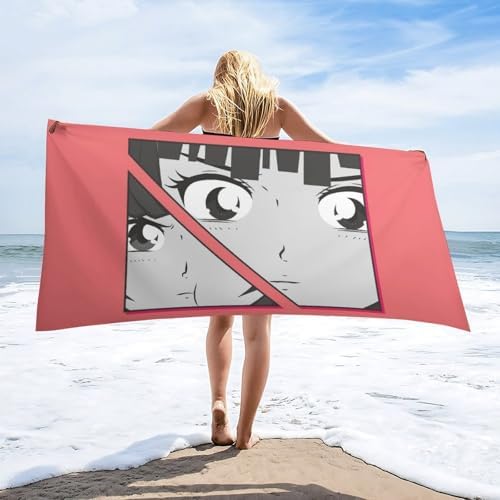 AMEIZHUB Anime Girl Beach Towel