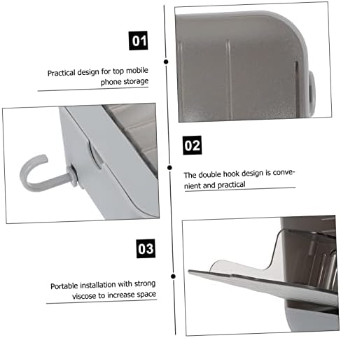 Alipis 2 Hook Wall Mounted Soap Dish Holder