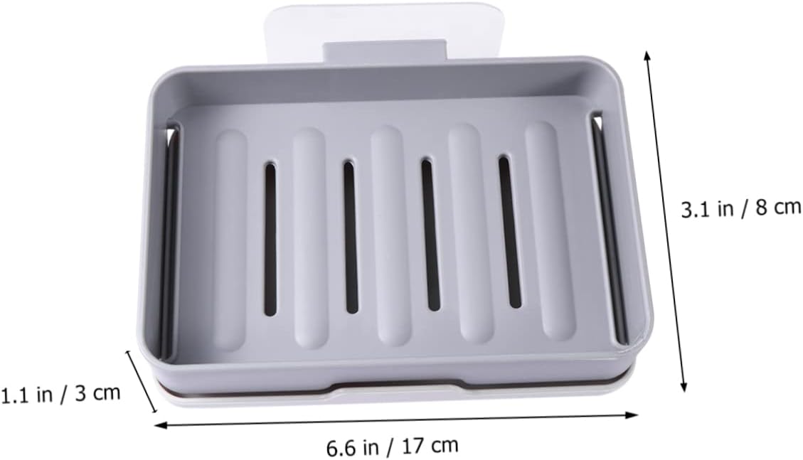 Wall-Mounted Soap Holder Dark Grey Single Layer
