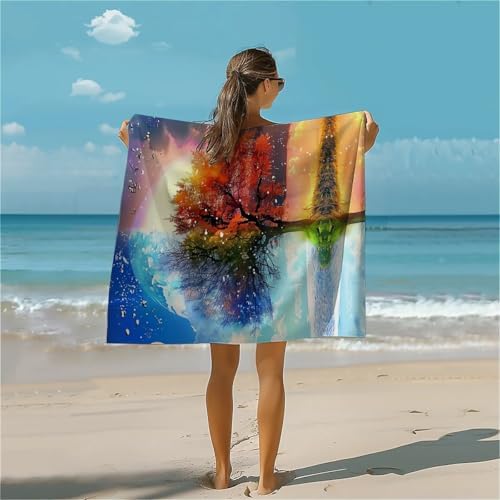 Life of Tree Fluffy Oversized Beach Towels 32x64 Inch