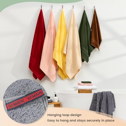 SEMAXE Grey 6-Piece Towel Set - 100 Organic Cotton