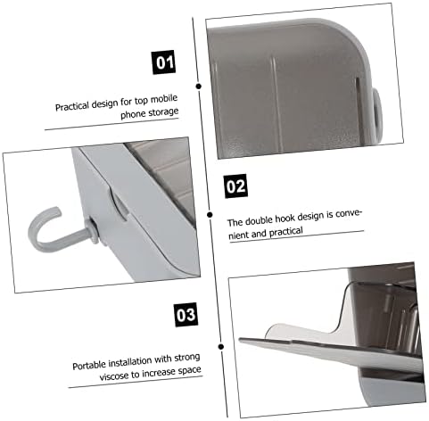 Holibanna 2 Hooks Wall Rack Toiletry Storage Bracket