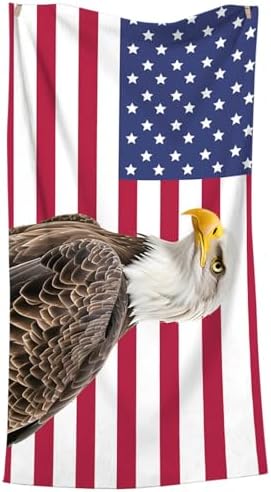 Red White Blue Stars and Stripes Patriotic Beach Towel