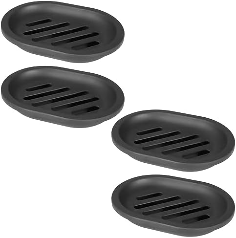 Topsky 4pcs Soap Dish with Drip Tray and Drain