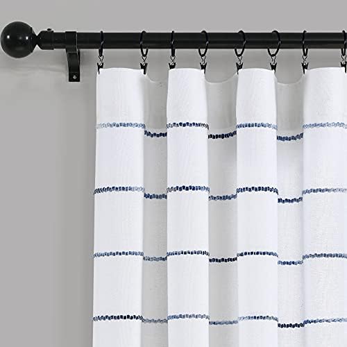 Lush Decor Ombre Stripe Window Curtain Panel Set - Navy