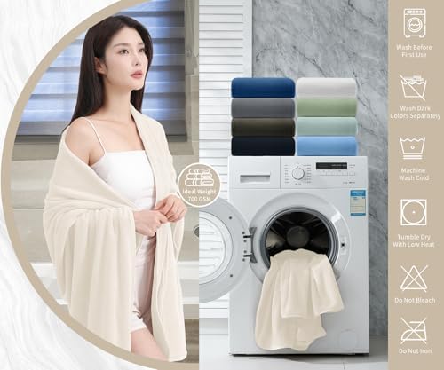 MAGGEA Extra Large Bath Sheet 4 Pack - 35x70 Inch
