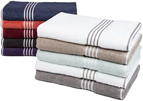Lavish Home 8-Piece Cotton Towel Set in Taupe