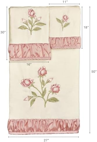 Touch of Class Blush Rose Bath Towel Set