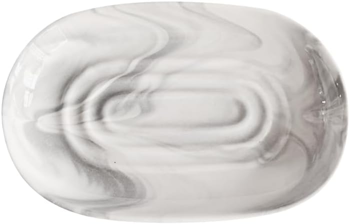 Ceramic Soap Tray with Anti-Slip Marble Design