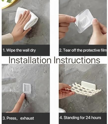 Space-Saving Soap Holder with Hooks and Drainage Tray