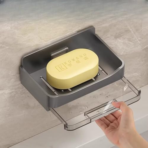 FABEILAI Suction Soap Dish Holder for Shower Bathroom Kitchen