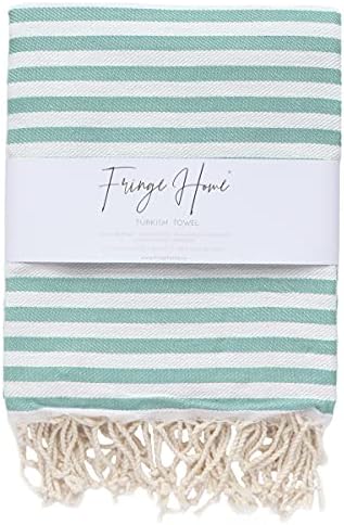 Fringe Home Turkish Towel - 100 Cotton Lime 1