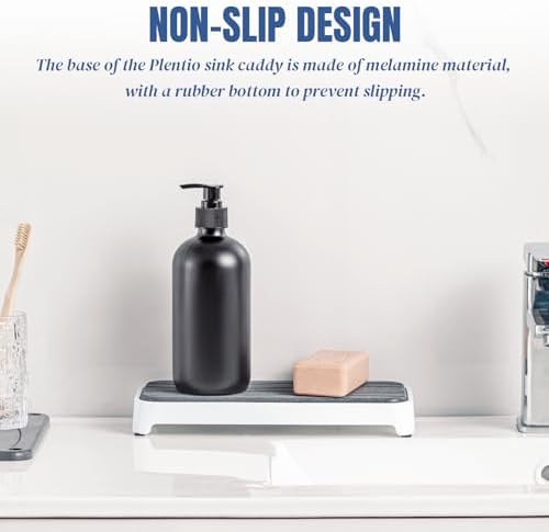 Plentio Stone Drying Tray with Base - Dark Gray