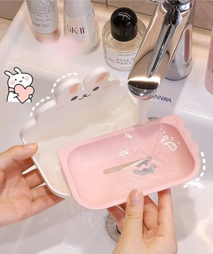 FABEILAI Rabbit Shape Soap Holder Suction Cup