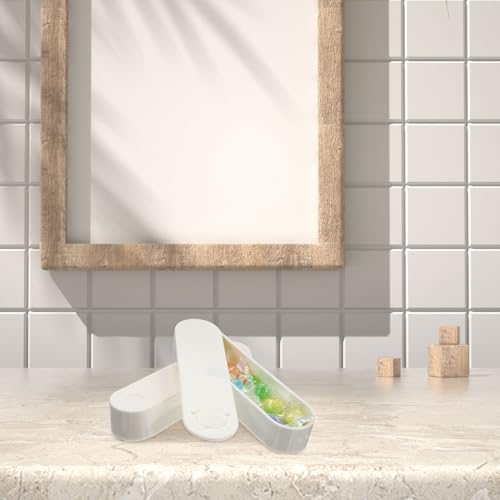 GLEAVI 2pcs Cotton Swab Storage Box with Lid Holder