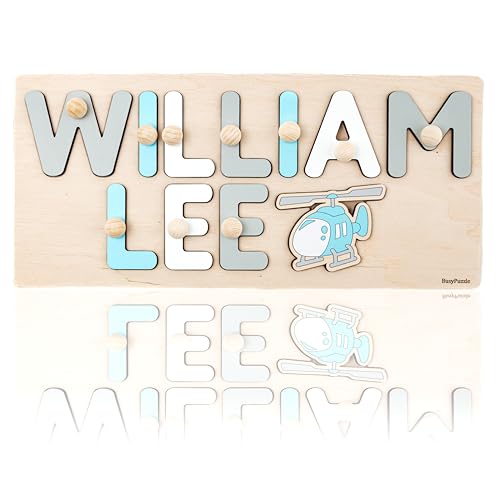 Personalized Wooden Name Puzzle for Toddler Boy