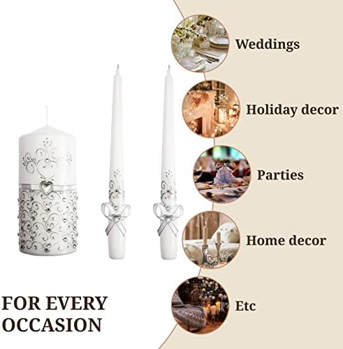 VABA Unity Candles 3 Pcs Wedding Ceremony Set