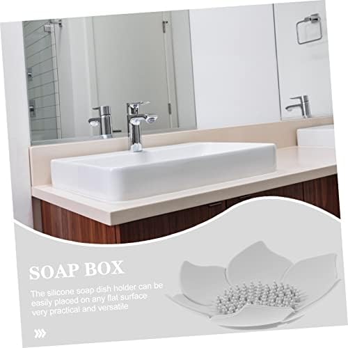 2Pcs Flower Shape Soap Dish Holder for Bathroom Kitchen Sink