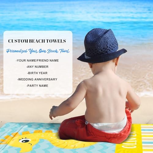 Custom Beach Towels with Names for Kids and Adults