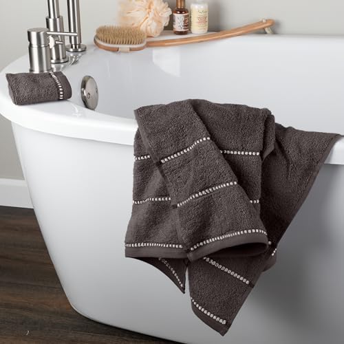 Lavish Home 6 Piece Towel Set - Charcoal Gray 1