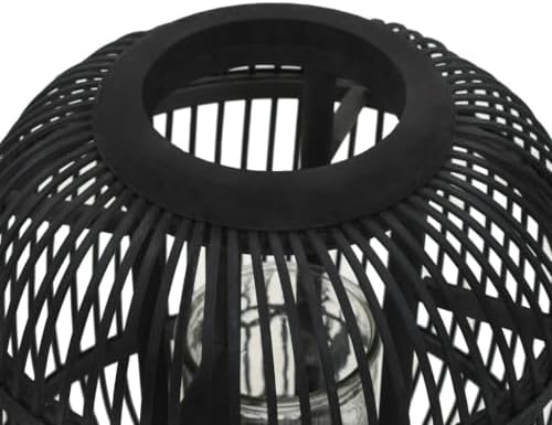 Freestanding Candle Lantern Holder with Stable Wooden Base