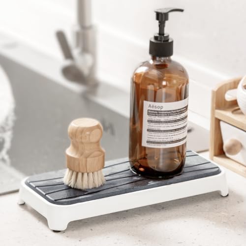 Plentio Stone Drying Tray with Base - Dark Gray