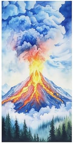 Nature Volcanoes Fluffy Oversized Beach Towel 32x64 Inch