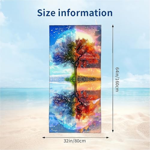 Life of Tree Fluffy Oversized Beach Towels 32x64 Inch