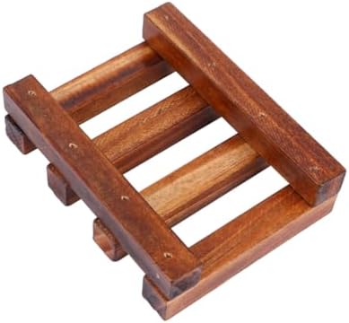 Luxshiny Wooden Soap Holder Retro Style Cleaning Storage Box