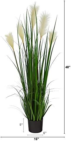 Nearly Natural 4ft Plume Grass Artificial Plant 1