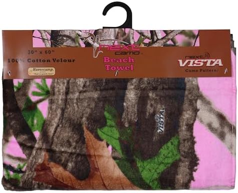 Havercamp Pink Camo Beach Towel 30x60