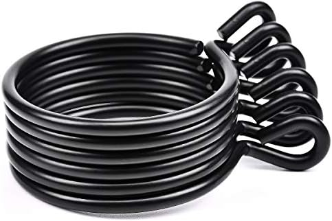 JushengXMX Curtain Rings with Eyelet - Set of 28 Black