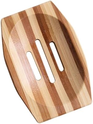 COSMEVIVI 1pc Natural Wood Soap Dish Retro Design