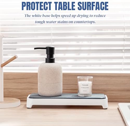 Plentio Stone Drying Tray with Base - Dark Gray