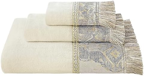 Loom and Mill Luxury Velour Cotton Towel Set 3-Piece